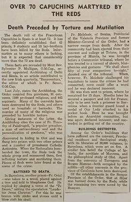 Capuchin Friars murdered in the Spanish Civil War