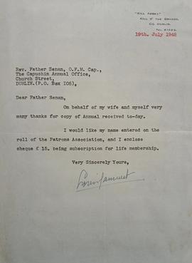 Letter from Louis Jammet