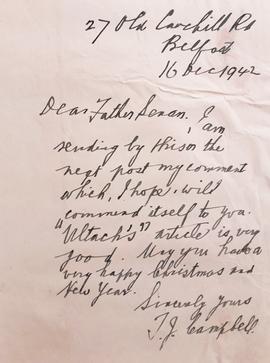 Letter from James J. Campbell
