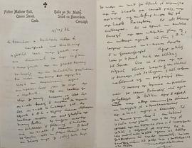Letter from Fr. Michael O’Shea OFM Cap.