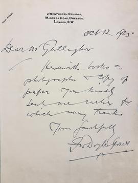 Letter from Francis William Doyle Jones
