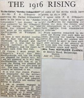 Kathleen Clarke Letter