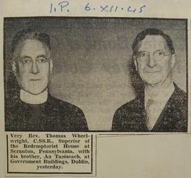 Éamon de Valera with Fr. Thomas Wheelwright
