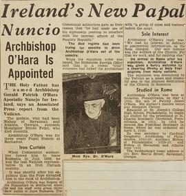 Ireland’s new Papal Nuncio / Archbishop Gerald O’Hara