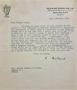 Letter from Gerald Boland