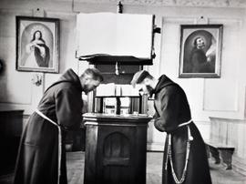 Capuchin Friars at devotions in Ard Mhuire Friary