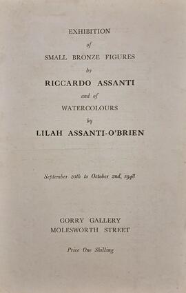 Exhibition catalogue of small bronze figures by Riccardo Assanti