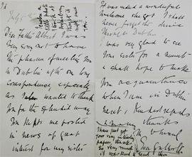 Letter from Eva Gore-Booth to Fr. Albert Bibby OFM Cap.