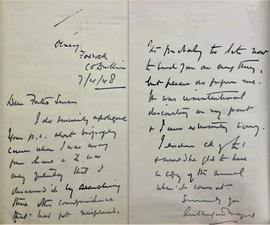 Letter from ‘Rutherford Mayne’ (Samuel John Waddell)