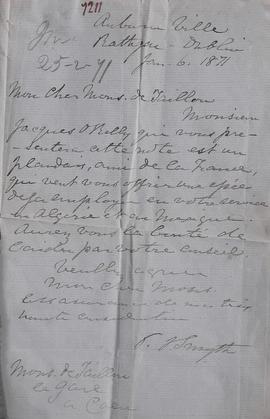 Letter from Patrick James Smyth