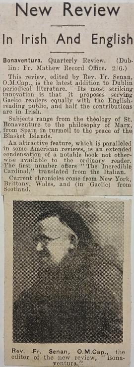 ‘Irish Independent’ review of ‘Bonaventura’