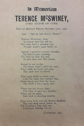 In Memoriam Terence MacSwiney