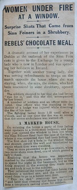 Women under fire at a window