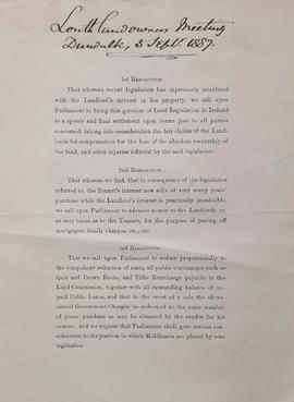 Resolutions of the Louth Landowners Meeting