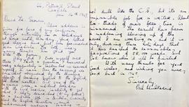 Letter from Val Mulkerns