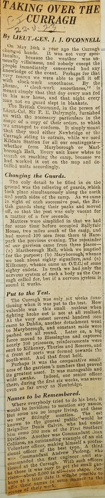National Army takes over the Curragh