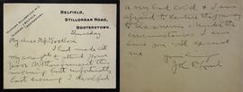 Letter from John Patrick Lynch