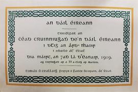 Invitation to First Meeting of Dáil Éireann