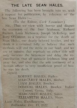 The Late Seán Hales