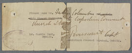 Passes signed by Lord Powerscourt, Major, Assistant Provost Marshal, Dublin