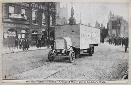 The insurrection in Dublin – armoured motor car in Bachelor’s Walk