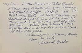 Letter from Jack B. Yeats