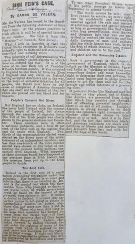 Sinn Féin’s case by Éamon de Valera