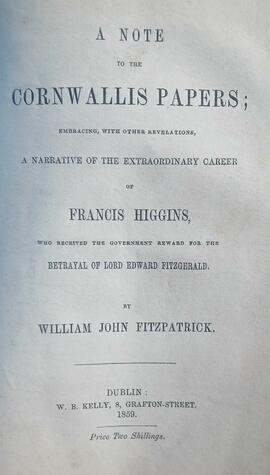 A note to the Cornwallis Papers