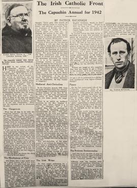 ‘The Irish Catholic Front’ / Patrick Kavanagh’s Review of ‘The Capuchin Annual’ (1942)