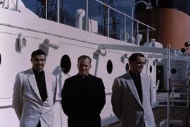 Fr. Carthage Ruth OFM Cap. and Fr. Agathangelus Herlihy OFM Cap. on a ship