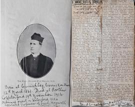 Obituary Insert for Fr. Michael O'Hickey