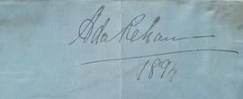 Signature of Ada Rehan