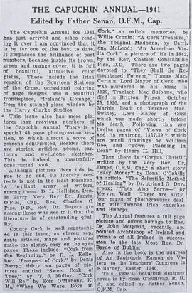 ‘Irish World’ review of ‘The Capuchin Annual’ (1941)
