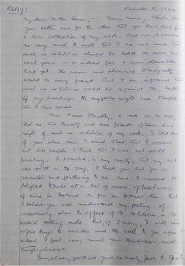 Copy Letter from Jack B. Yeats