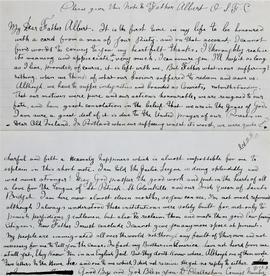 Letter from D. O’Callaghan to Fr. Albert Bibby OFM Cap.
