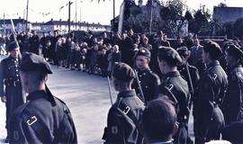 An Fórsa Cosanta Áitiúil (FCA) Members on Parade