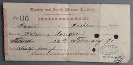 Ticket of James Joseph O’Kelly