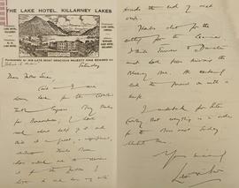 Letter from León Ó Broin