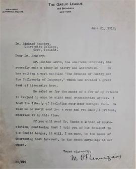 Letter from Fr. Mícheál Ó Flannagáin