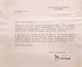 Letter from Denis Ireland