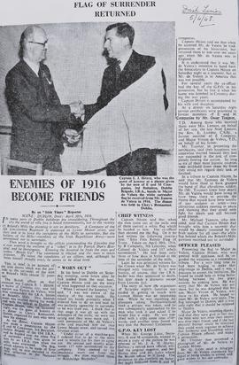 Return of 1916 Ephemera / ‘Flag of Surrender Returned’