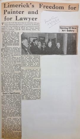 Freedom of the City of Limerick for Seán Keating