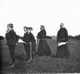 Fr. Albert Bibby OFM Cap. with hurlers