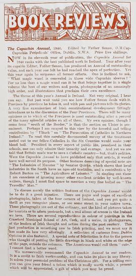 ‘Lourdes Messenger’ review of ‘The Capuchin Annual’ (1940)
