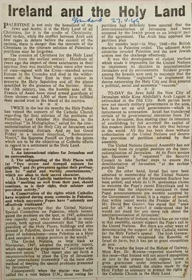 Ireland and the Holy Land