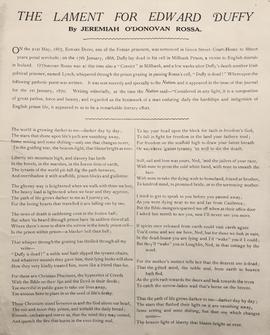 The Lament for Edward Duffy