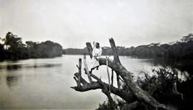 Fr. Fintan Roche OFM Cap. on the banks of the Zambezi River