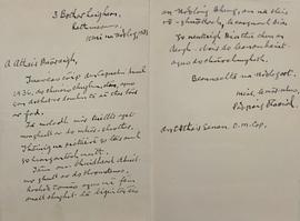 Letter from Pádraig Ó Caoimh