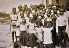 Fr. Jerome McQuillan OFM Cap. at St. Louis Mission School, Langa, Cape Town