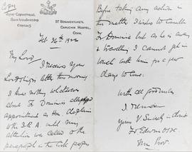 Copy letter from Fr. Edwin Fitzgibbon OFM Cap. to the Most Rev. Daniel Cohalan